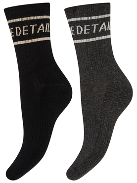 Hype The Detail Logo Tennis Sokker 2 Pack, Grå/Sort